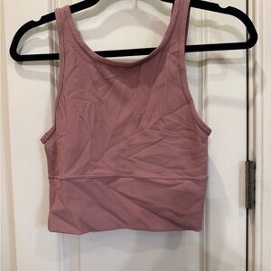 Lululemon Pink/Brown Cropped Tanks